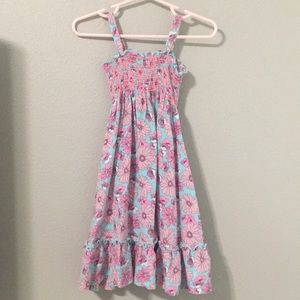 Floral print toddler maxi dress